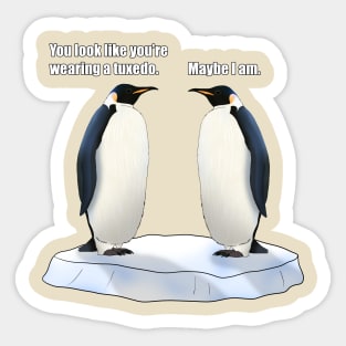 Penguin Tuxedo Joke Sticker